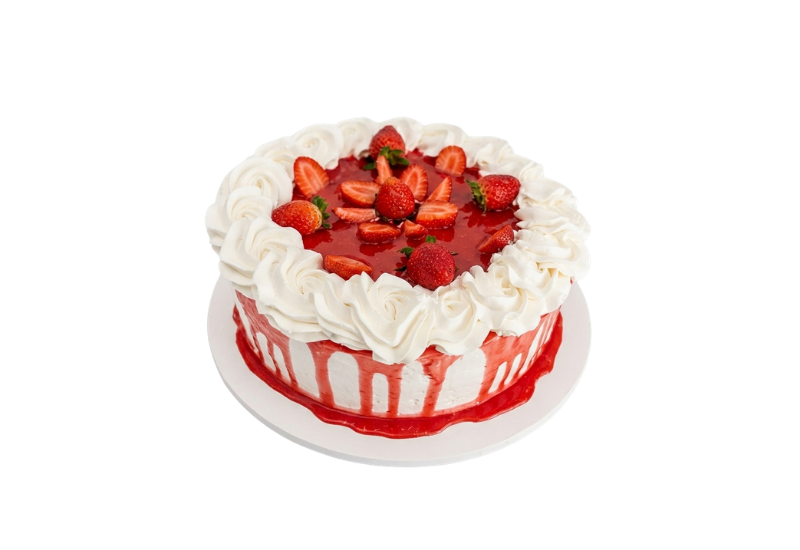 Bolo de morango com chantilly